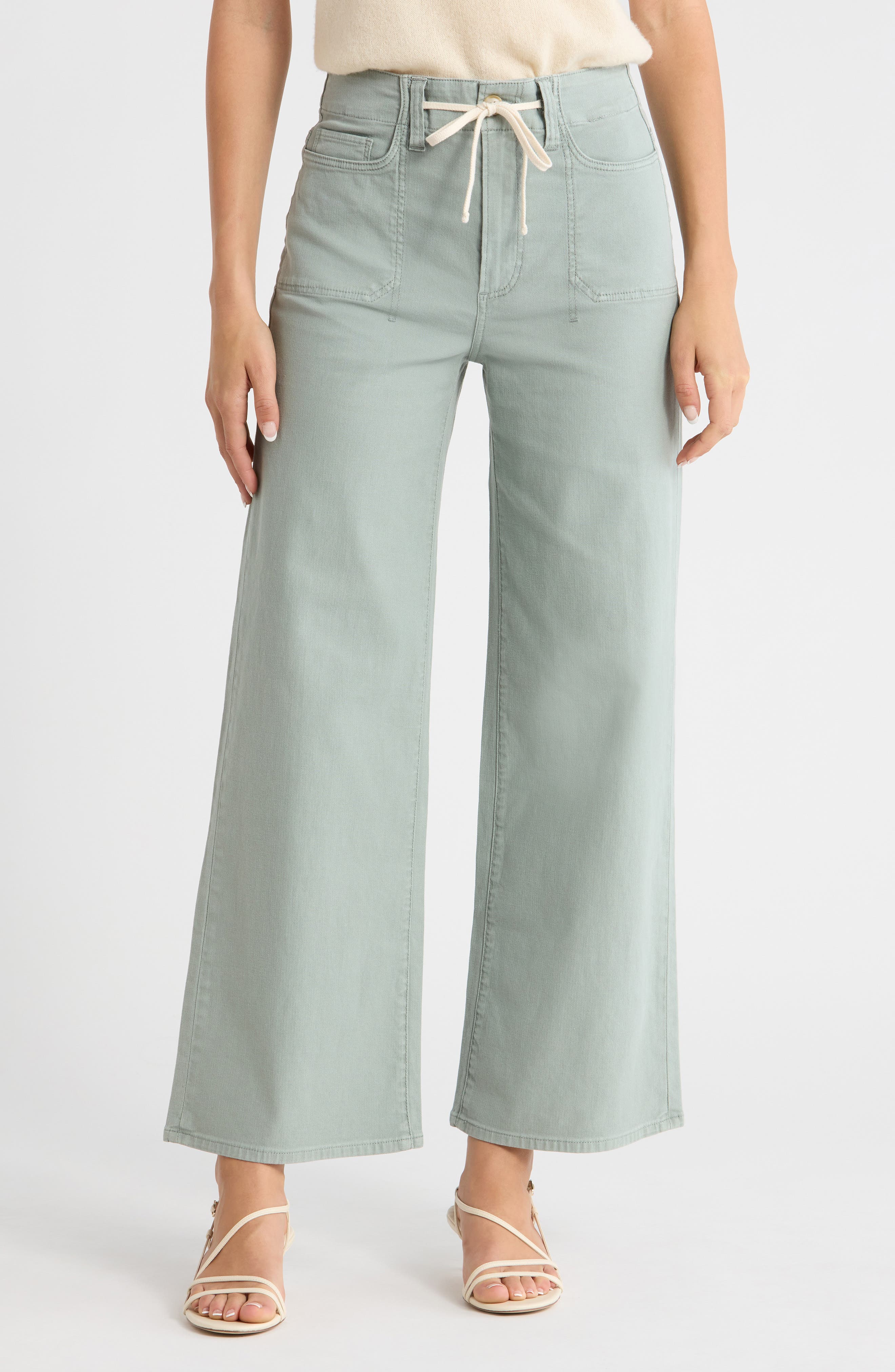 Ari Drawstring High Waist Wide Leg Pants