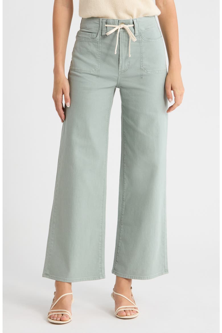 Ari Drawstring High Waist Wide Leg Pants, Main, color, VINTAGE SEAGLASS