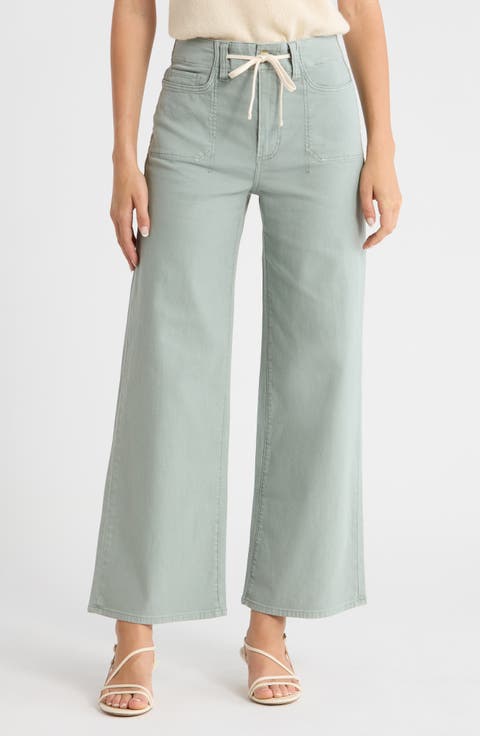 Ari Drawstring High Waist Wide Leg Pants