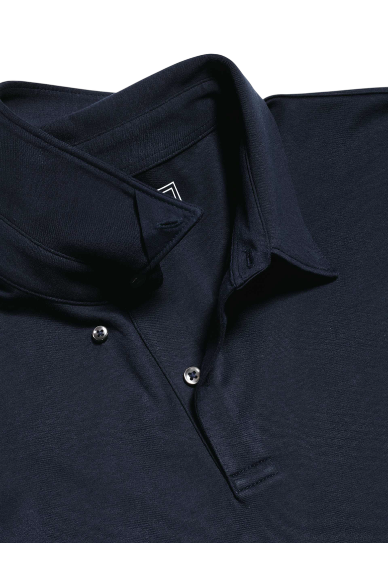Long Sleeve Jersey Polo, Alternate, color, Navy