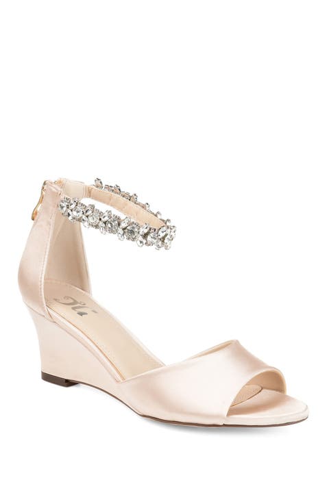 JOURNEE Connor Embellished Strap Wedge Sandal (Women)
