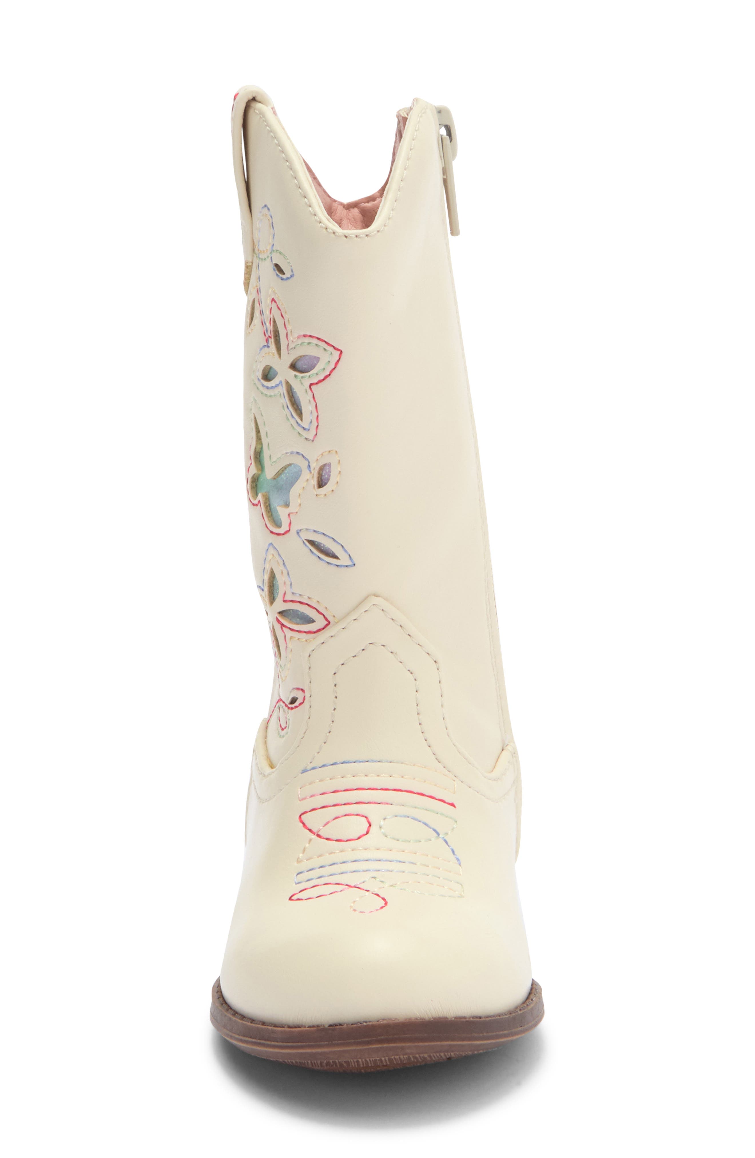 JELLYPOP Kids' Lil Gladden Western Boot, Alternate, color, Off-White