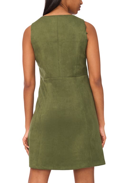 Halogenr Halogen(r) Zip Front Sleeveless Minidress In Green
