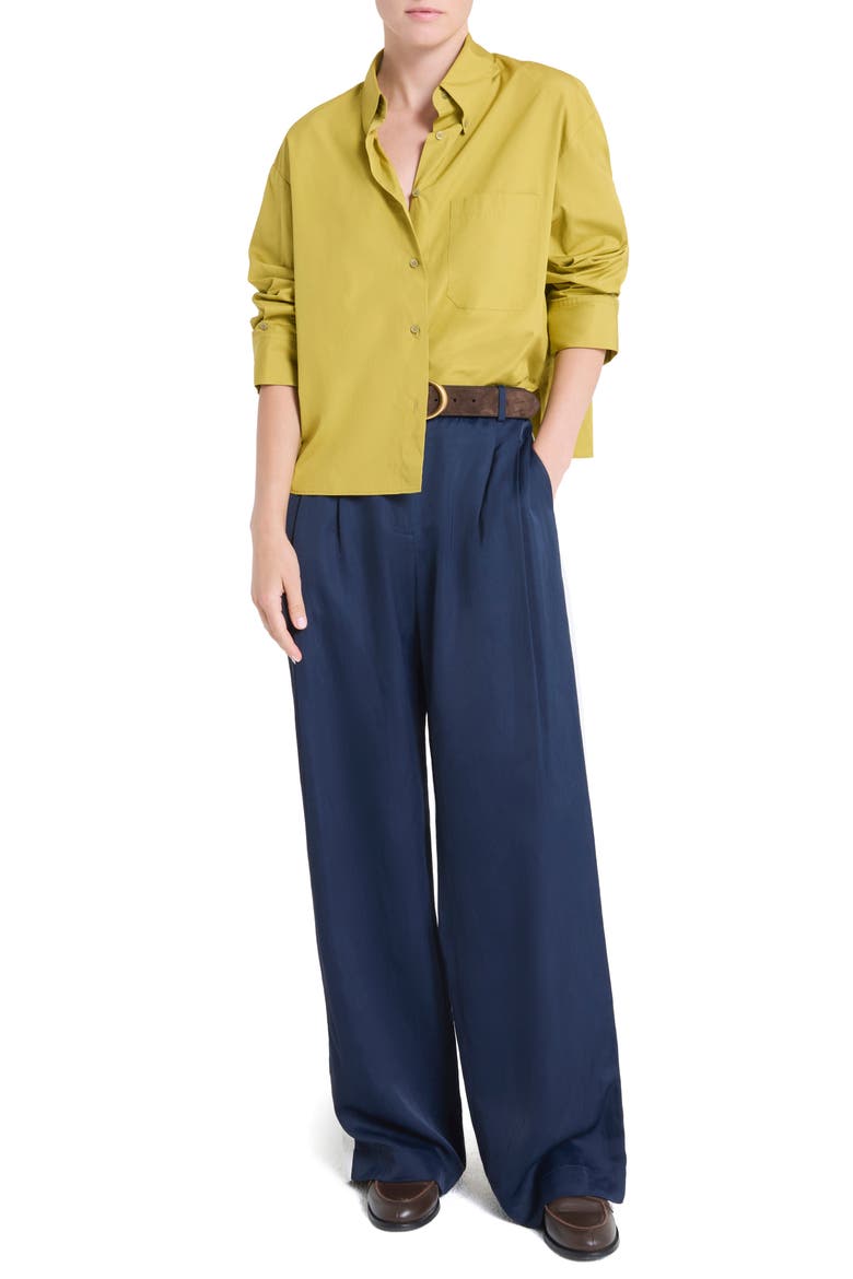 J.D. Cotton Button-Down Shirt, Alternate, color, AVOCADO OIL
