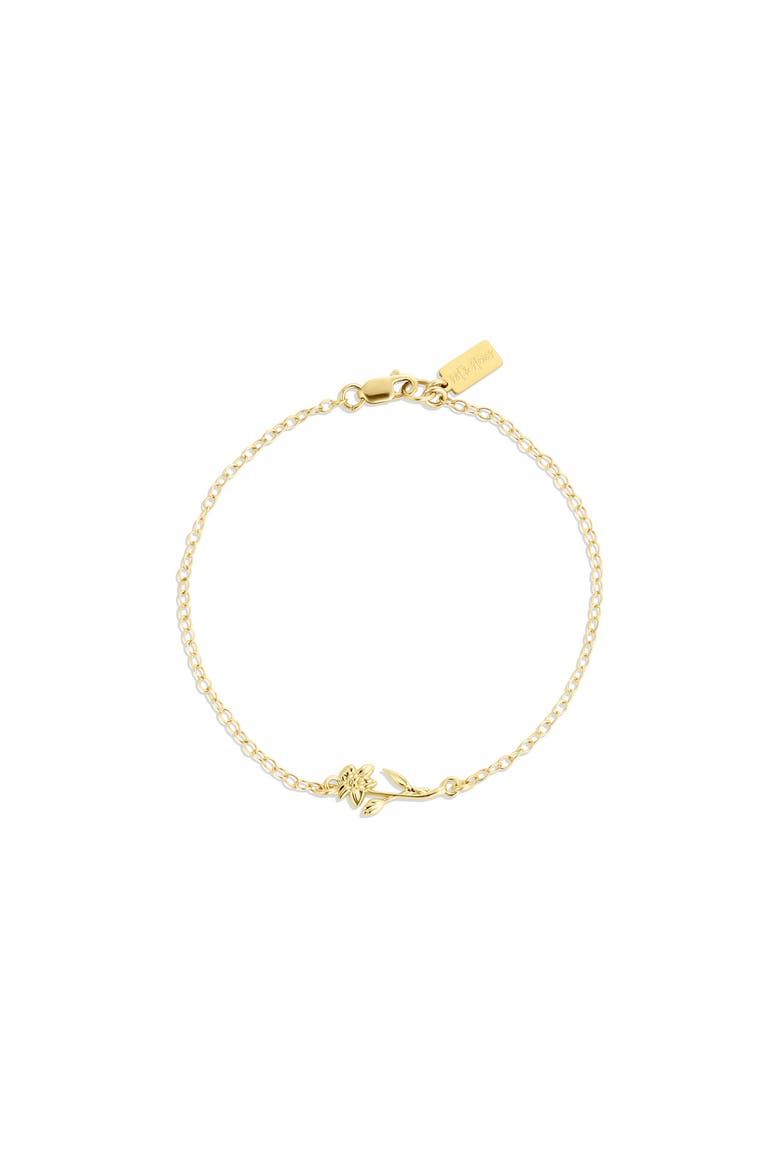Elsie Birth Flower Bracelet, Main, color, Gold / March