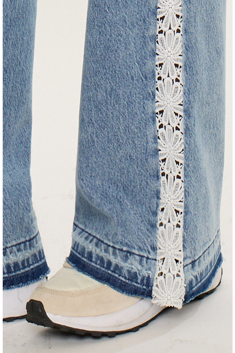 Carollyn High Rise Wide Leg Jeans, Alternate, color, Medium Wash
