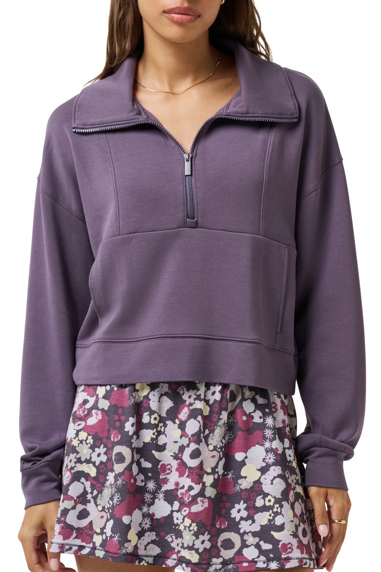Skyloft Half Zip Top, Main, color, GRAYSTONE