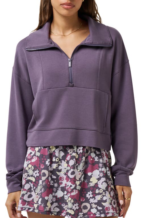 Travismathew Skyloft Half Zip Top In Purple