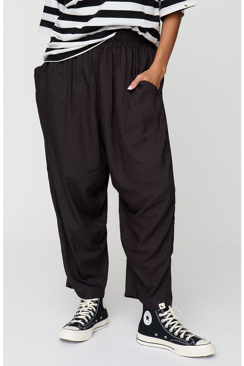 Organic Cotton Drape Trousers, Main, color, Black