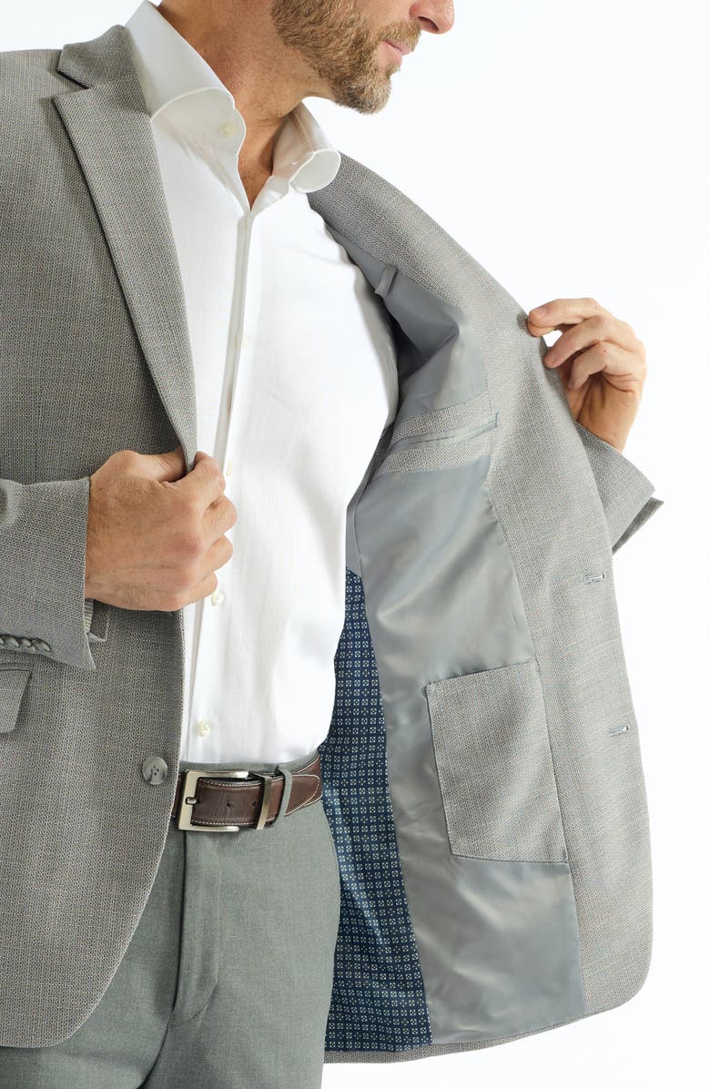 SAVILE ROW CO Mayfair Lino Weave Sport Coat, Alternate, color, Grey