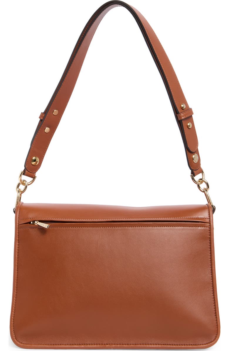 Longchamp Mademoiselle Perforated Shoulder Bag, Alternate, color, Cognac