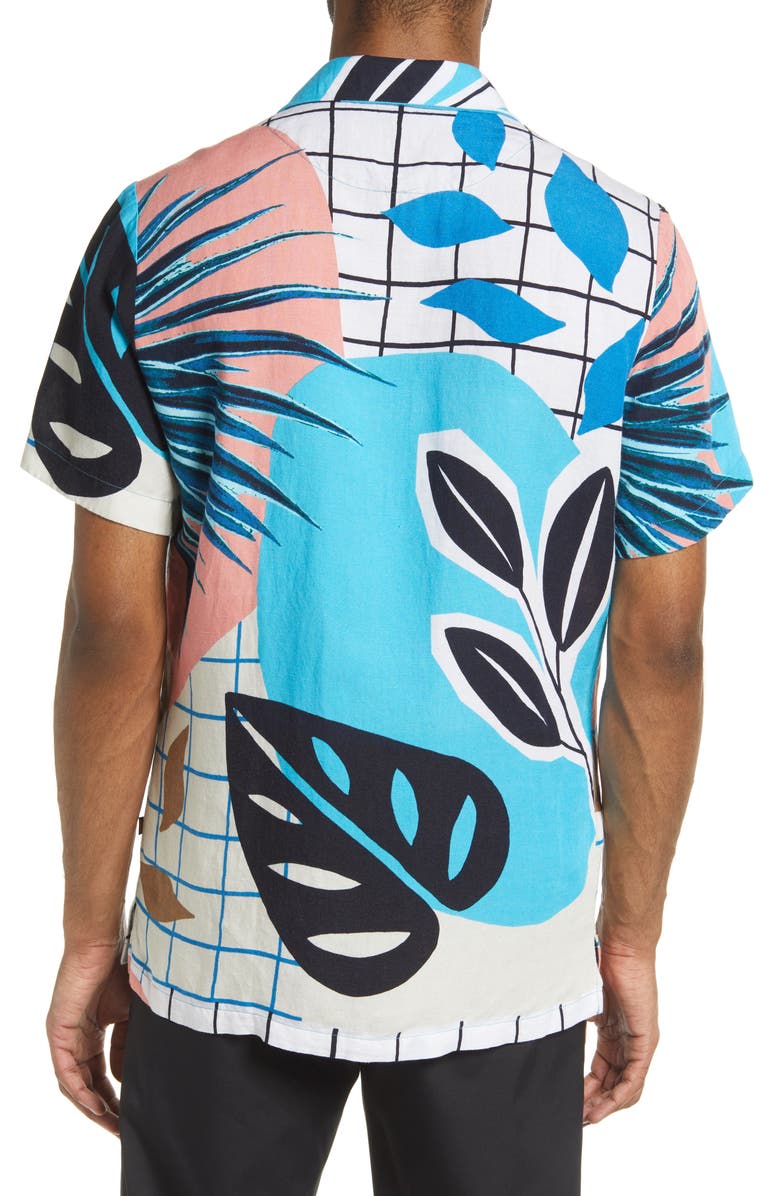 BOSS Hugo Boss Rhythm 3 Classic Fit Short Sleeve Button-Up Camp Shirt, Alternate, color, 