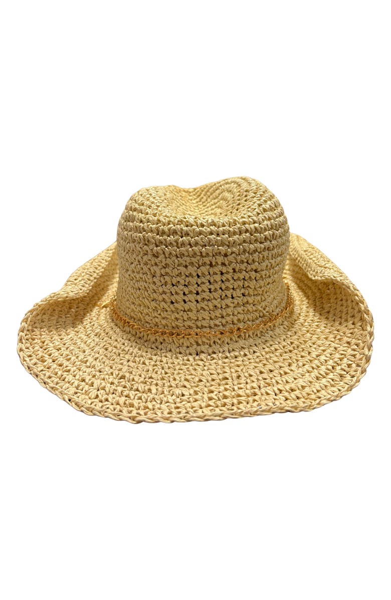 MARCUS ADLER Straw Cowboy Hat, Alternate, color, Light Tan