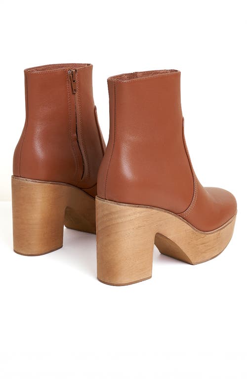 Charlotte Stone Paz Platform Clog Boot In Brown