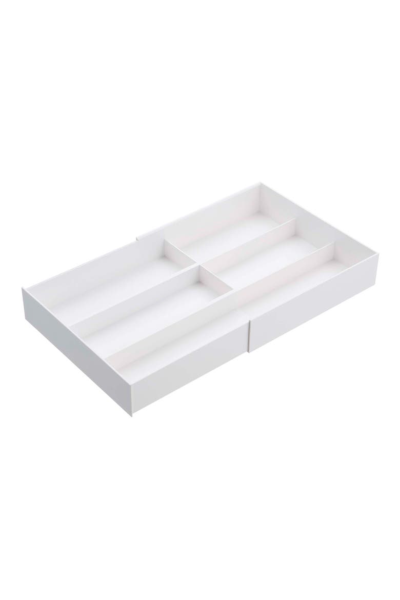 Expandable Cutlery Organizer, Alternate, color, WHITE
