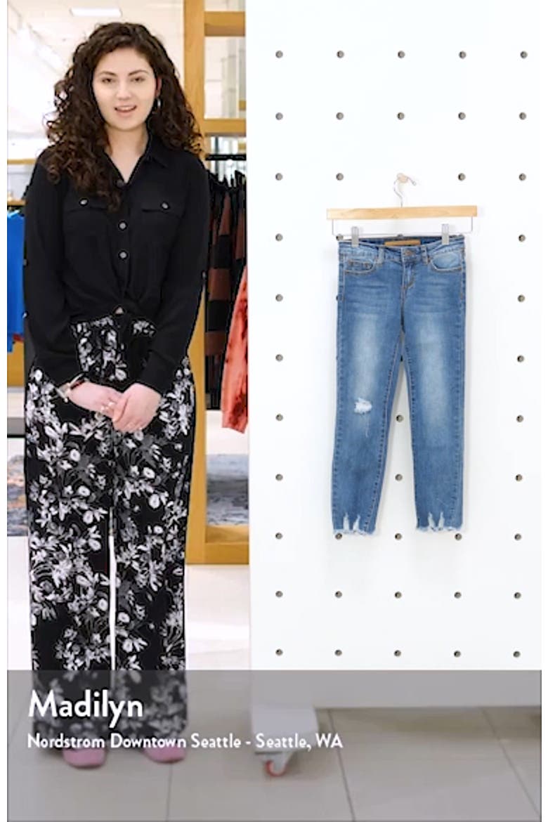The Rocker Raw Hem Ankle Skinny Jeans video