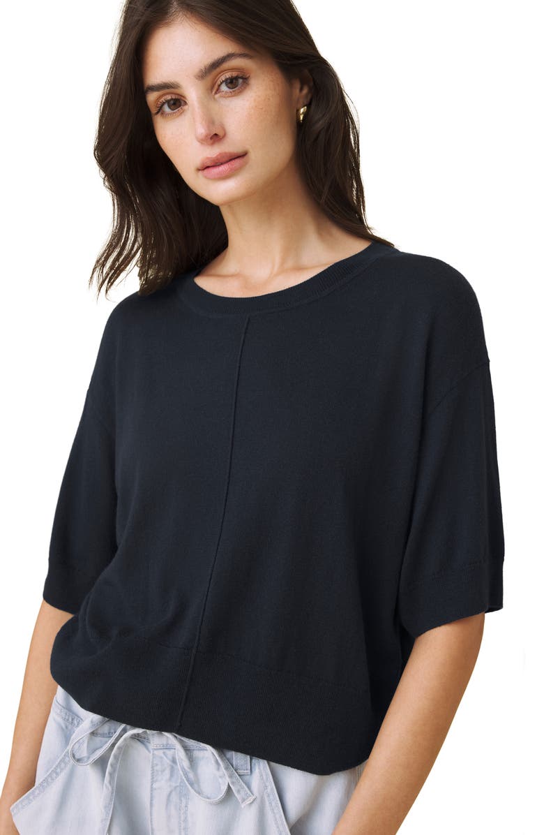 Splendid Erica Crewneck Sweater, Alternate, color, Navy Blue