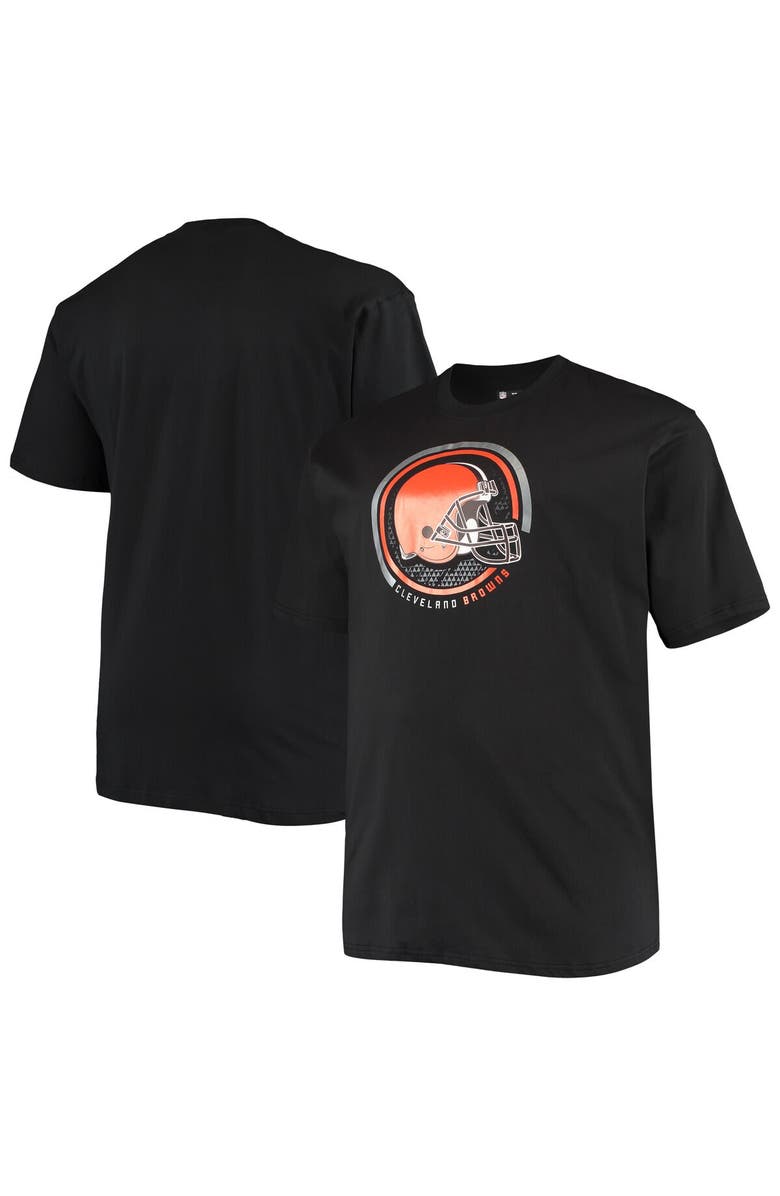 FANATICS Men's Fanatics Branded Black Cleveland Browns Big & Tall Color Pop T-Shirt, Main, color, 