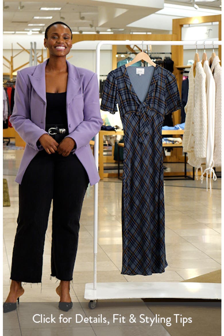 Tyra Plaid Crepe Midi Dress video