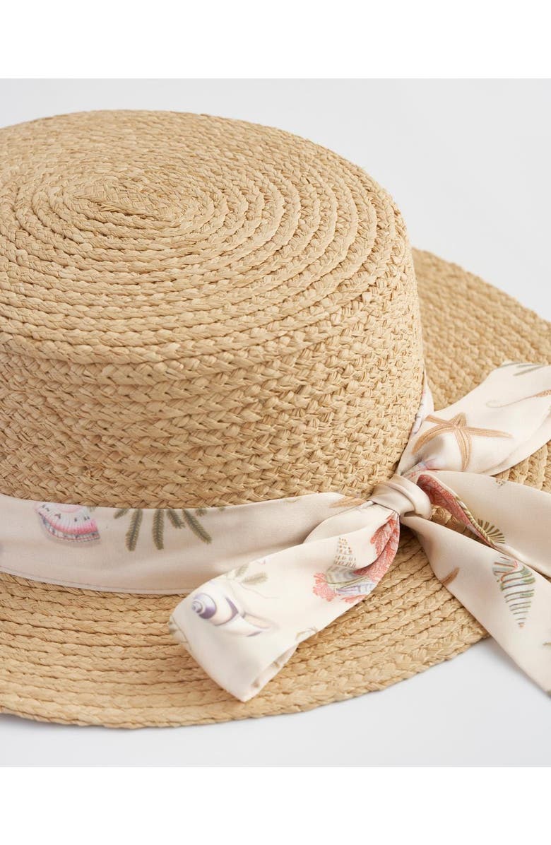 Fable England Whispering Sand Raffia Hat, Alternate, color, Beige