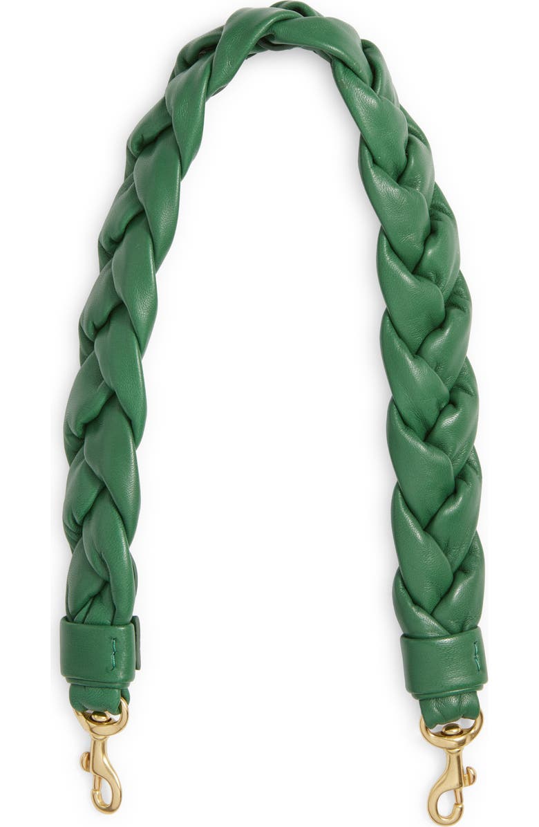 Clare V. Braided Leather Shoulder Strap, Main, color,