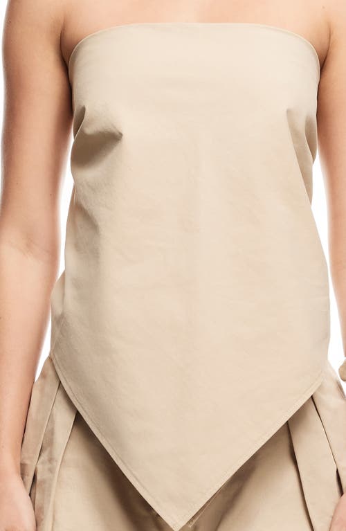 Lioness New York Strapless Bandana Top In Brown