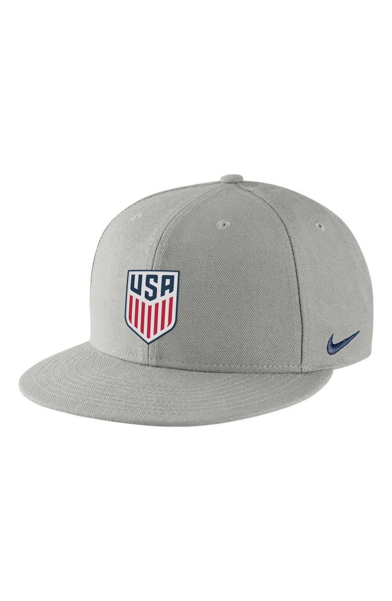 Nike Men's Nike Gray USMNT Pro Snapback Hat, Main, color, 