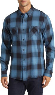 TravisMathew Cloud Plaid Flannel Button-Up Shirt