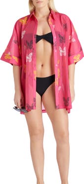 VALIMARE Sydney Printed Cover-up Shirtdress