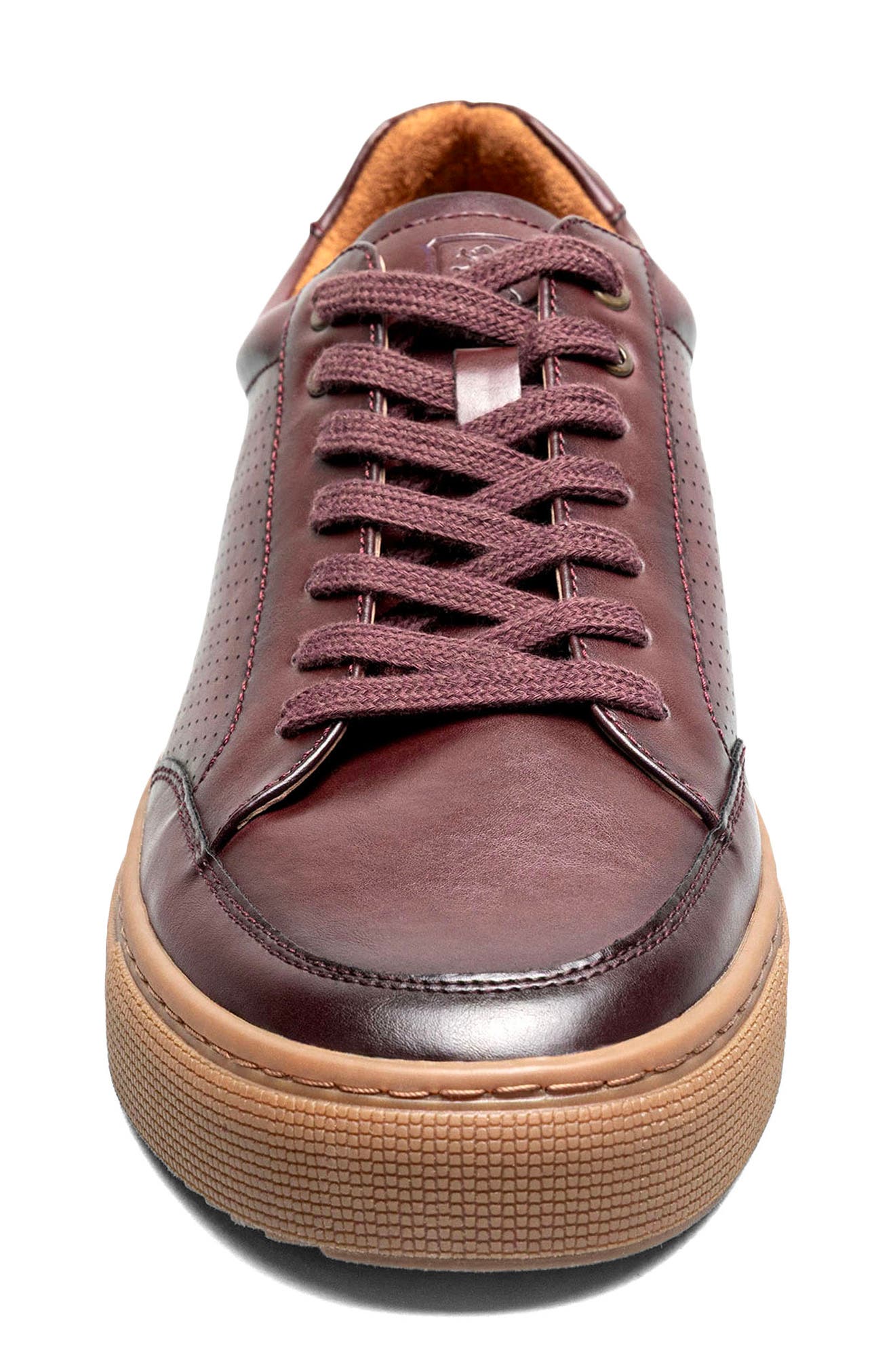 Dorian Faux Leather Sneaker, Alternate, color, BORDEAUX