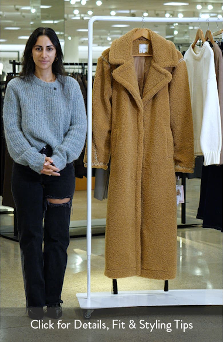 Faux Shearling Long Coat, sales video thumbnail