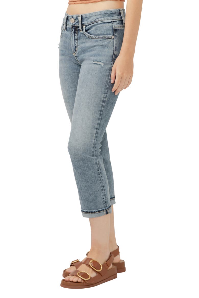 Suki Curvy Mid Rise Capri Jeans, Alternate, color, INDIGO