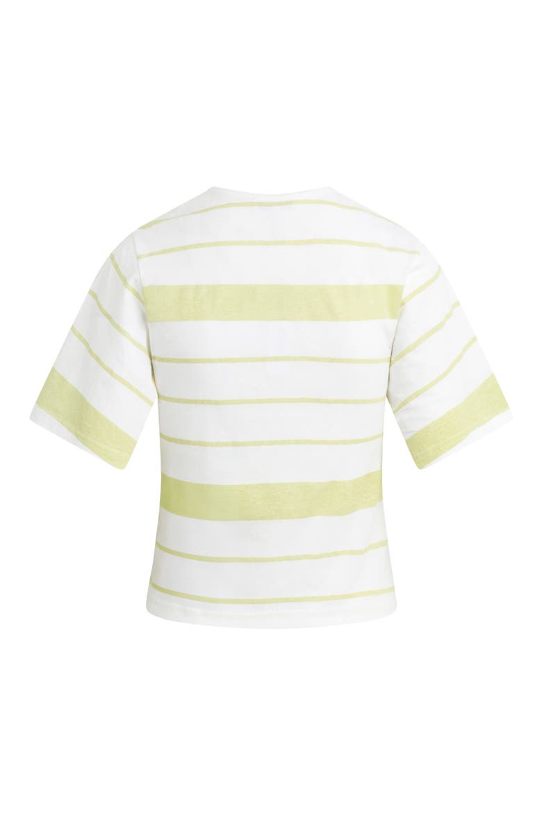 The Joanne Stripe Cotton & Linen T-Shirt, Alternate, color, GREEN TEA STRIPE