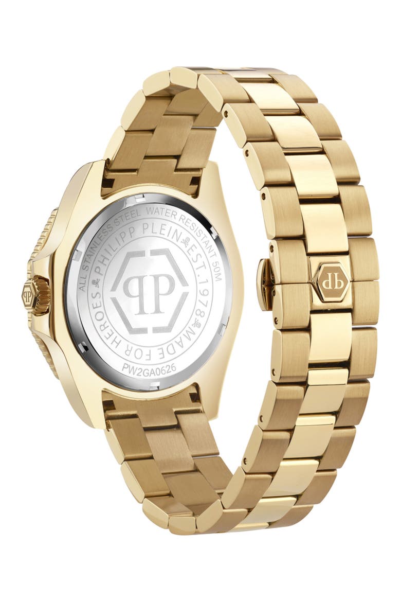 Aquastorm Bracelet Watch, 44mm, Alternate, color, IP YELLOW GOLD