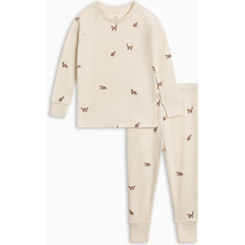 Colored Organics Kids' Organic 2-piece Long Sleeve Jammie Set In Neutral