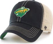 '47 Men's '47 Black/Natural Minnesota Wild Trawler Alternate Clean Up Trucker Adjustable Hat