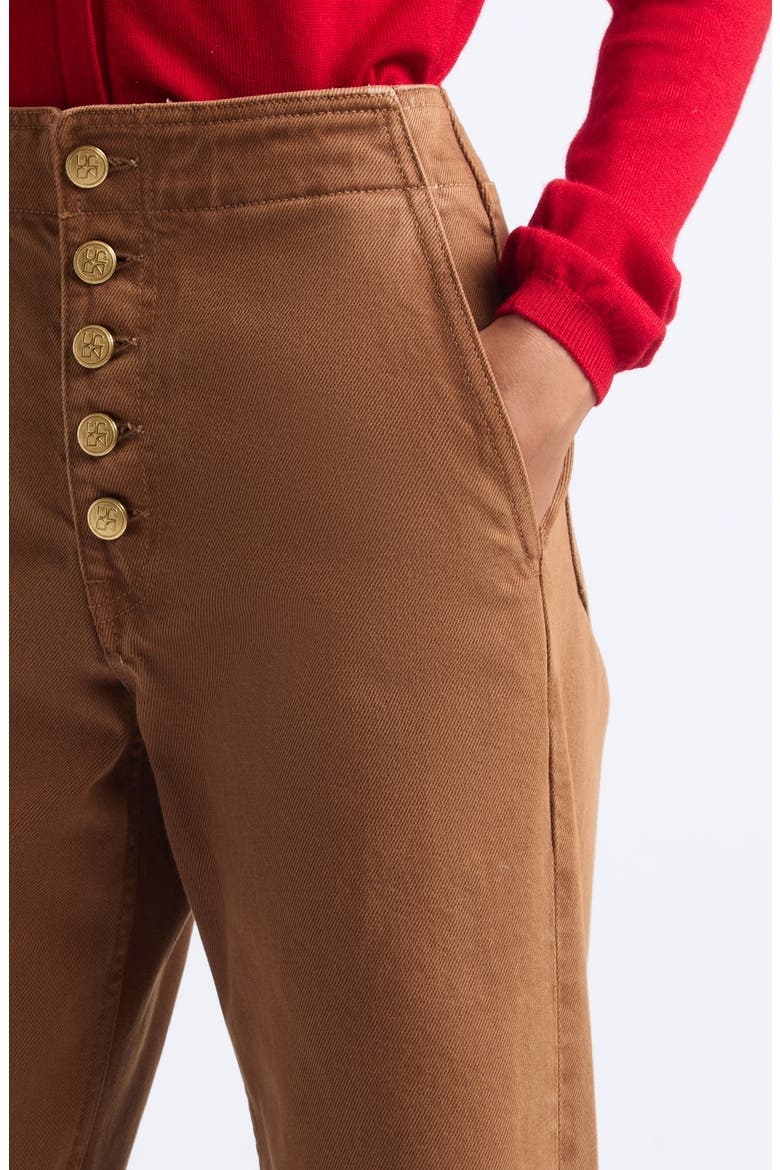 The Jasmine Button Fly Wide Leg Jeans, Alternate, color, UMBER