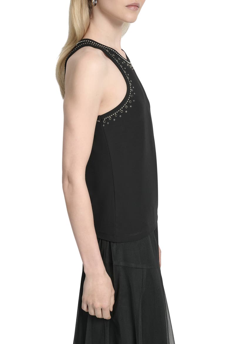 Studded Sleeveless Top, Alternate, color, BLACK