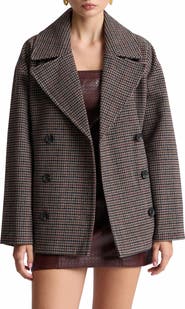 Avec Les Filles Houndstooth Peacoat