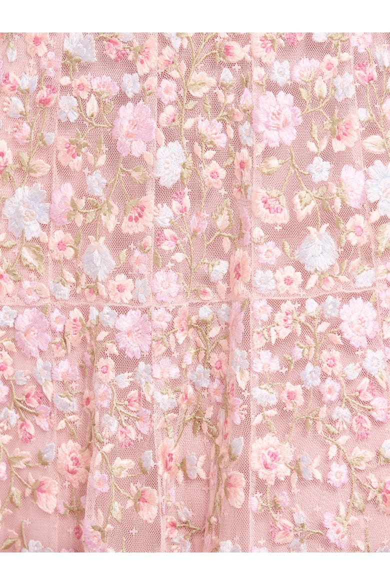 Sylvia Rose Long Sleeve Ankle Gown, Alternate, color, Peony Pink/Bright