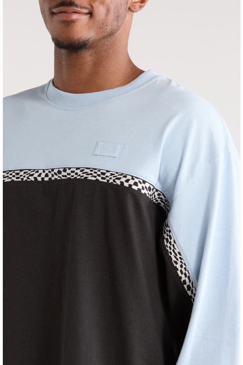 Colorblock Long Sleeve Sweatshirt, Alternate, color, SOFT SLATE-BLACK