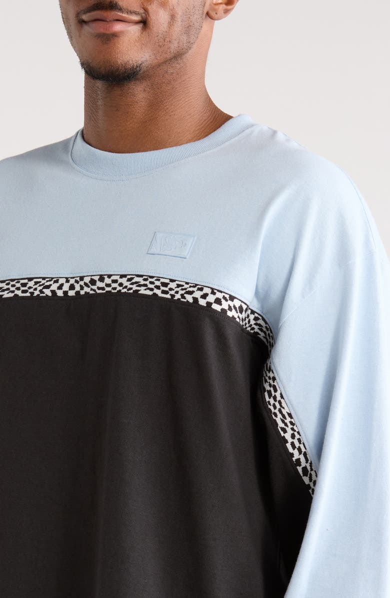 Vans Colorblock Long Sleeve Sweatshirt, Alternate, color, Soft Slate-Black