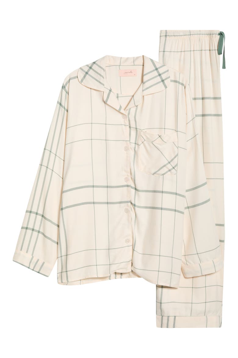 Comfy Plaid Pajamas, Alternate, color, ALMOND