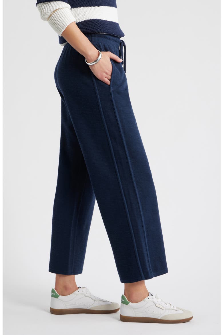 Ankle Wide Leg Travel Pants, Alternate, color, NAVY STILL