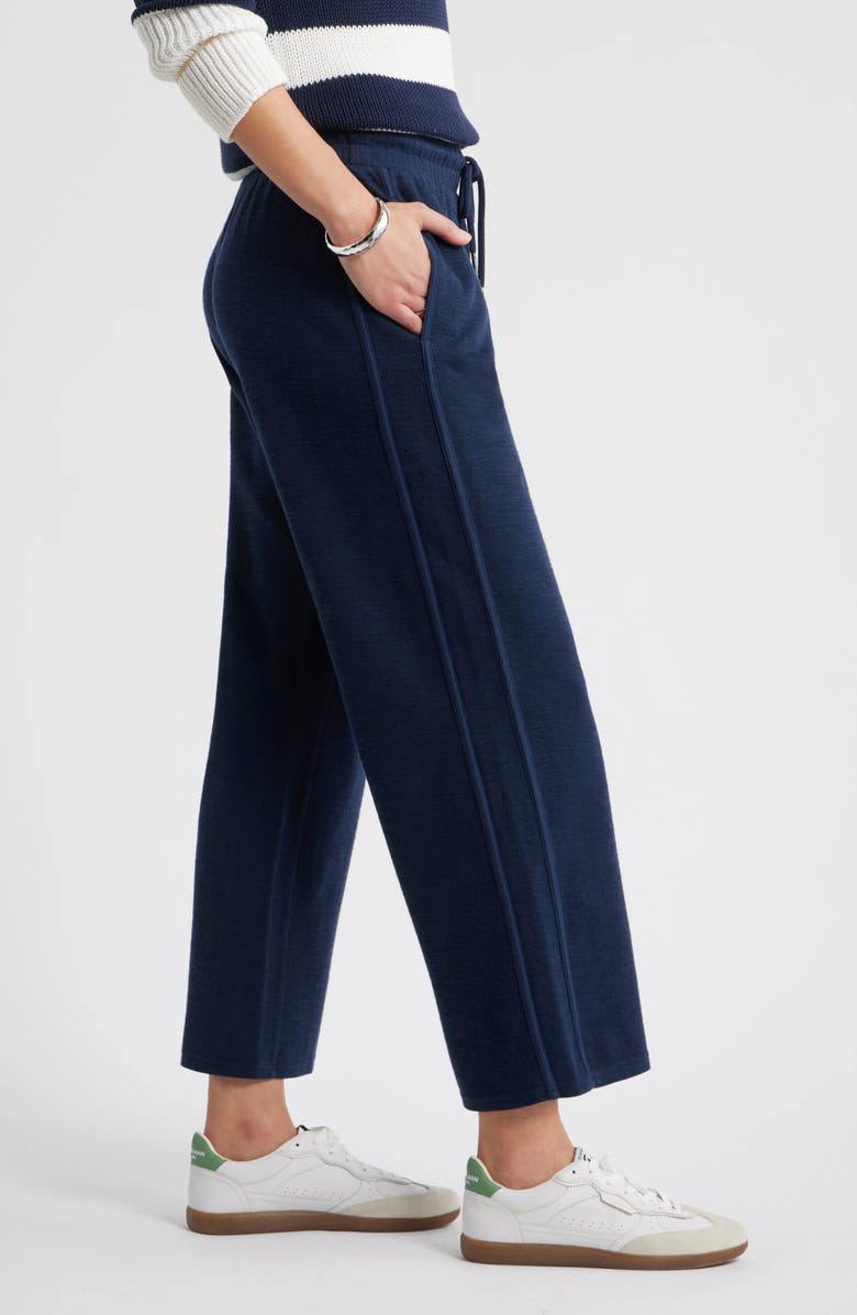 Caslon<sup>®</sup> Ankle Wide Leg Travel Pants, Alternate, color, Navy Still