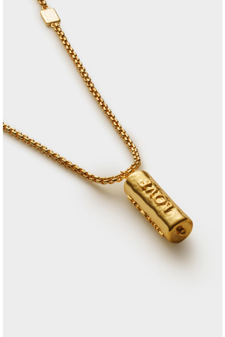 Love Language Necklace, Alternate, color, Gold