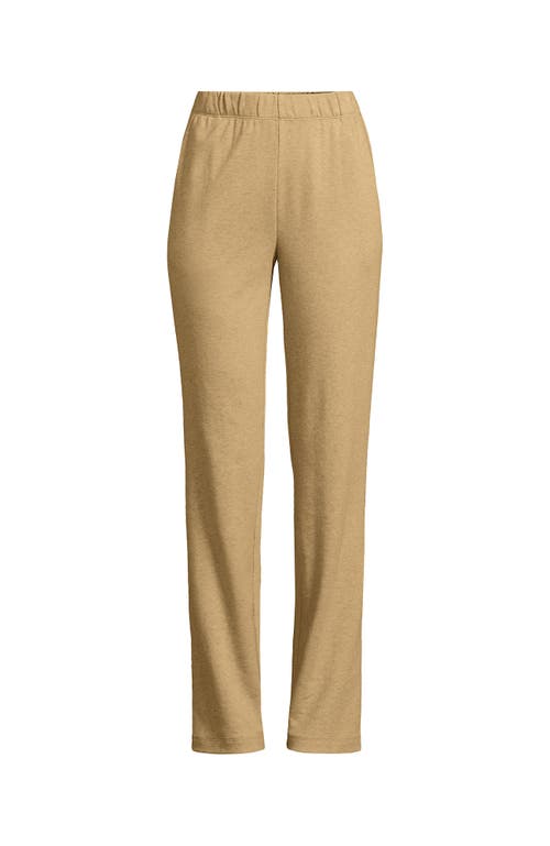 Lands' End Plus Size Sport Knit High Rise Pants In Brown