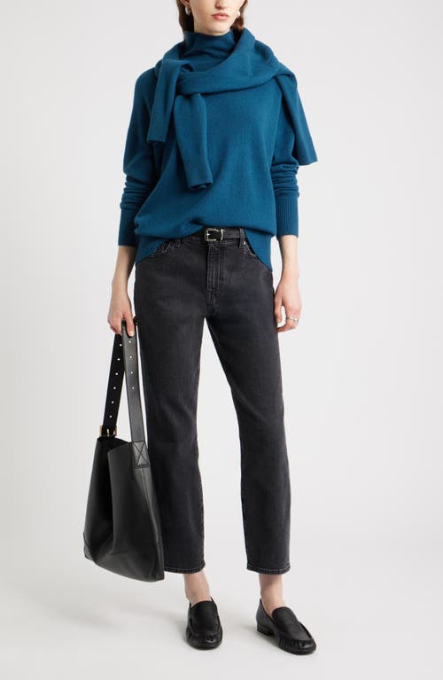 Nordstrom High Waist Slim Straight Leg Jeans In Black