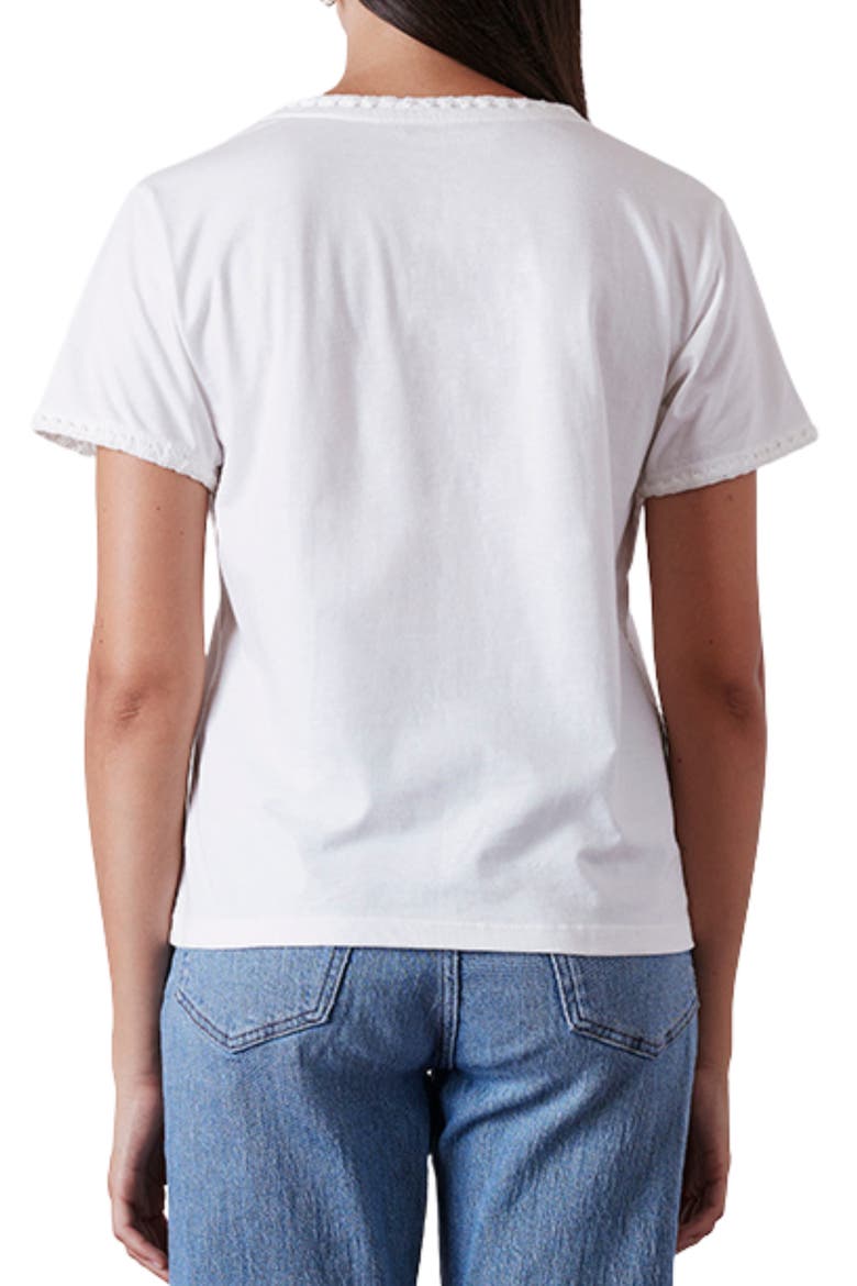 Organic Cotton Crochet Heirloom Tee, Alternate, color, Off White