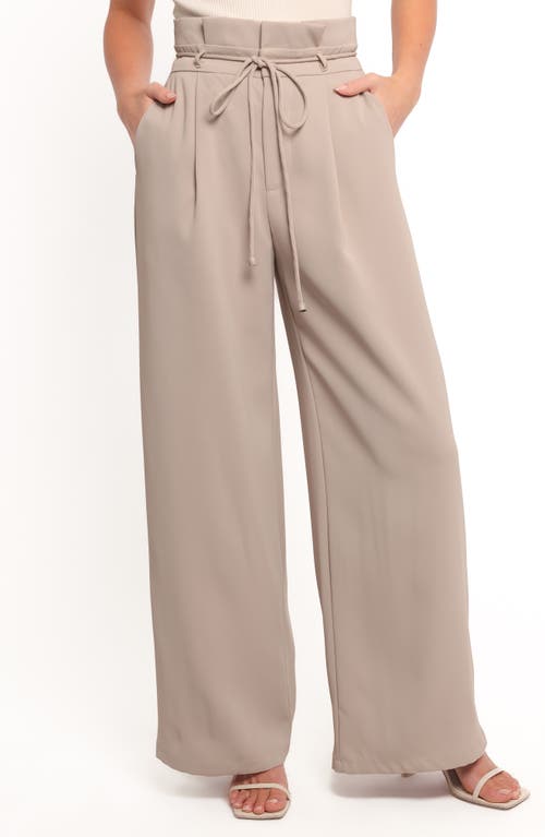 Petal And Pup Petal & Pup Thesis Tie Waist Wide Leg Pants In Brown